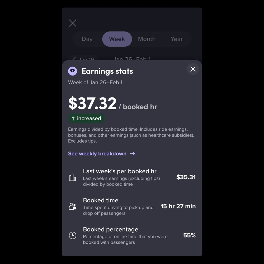 Weekly Earnings Tracker App Interface - Picture 3 of 5